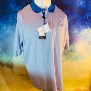 NWT Marbas Carnoustie Golf links blue shirt XXL